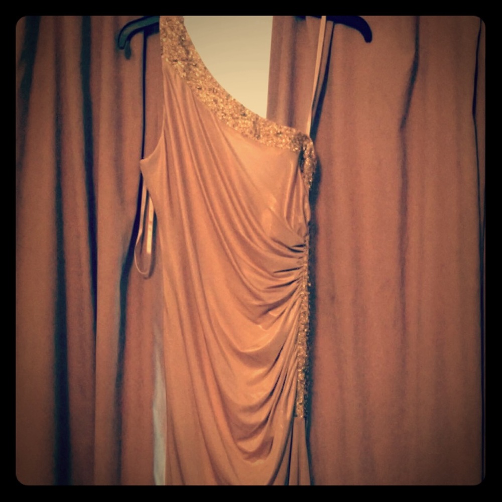 Shimmery gold dress